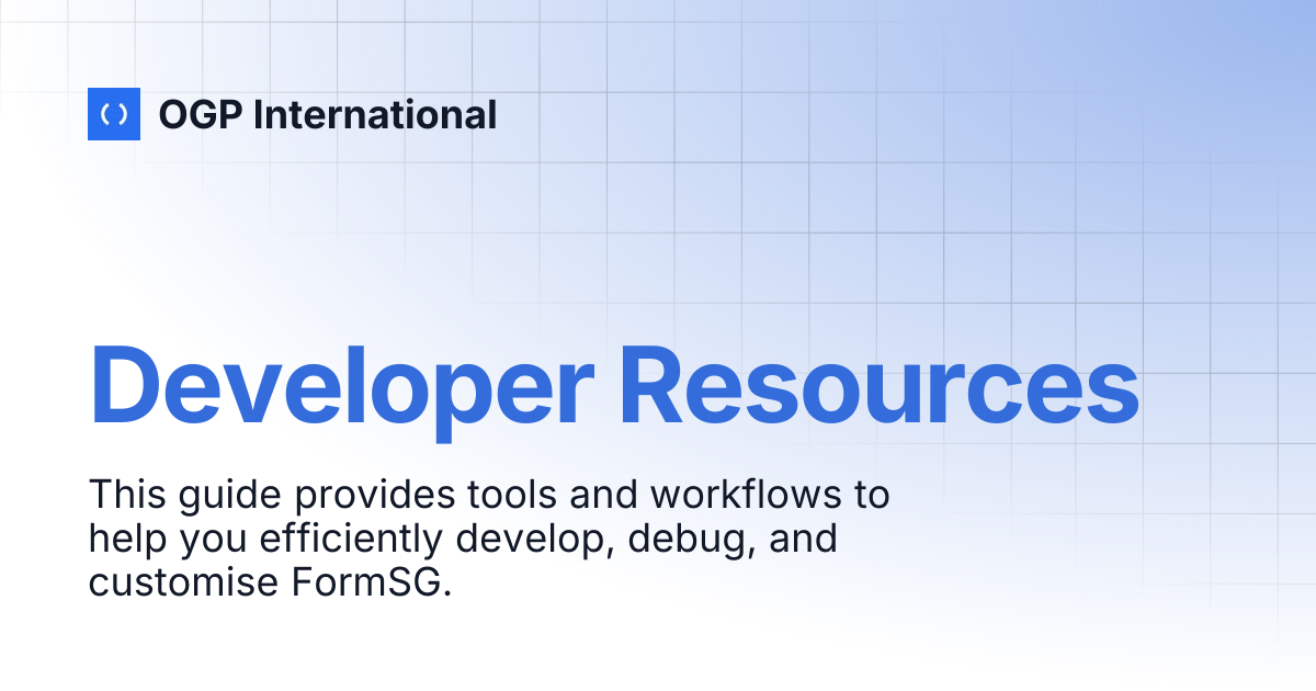 Developer Resources | OGP International